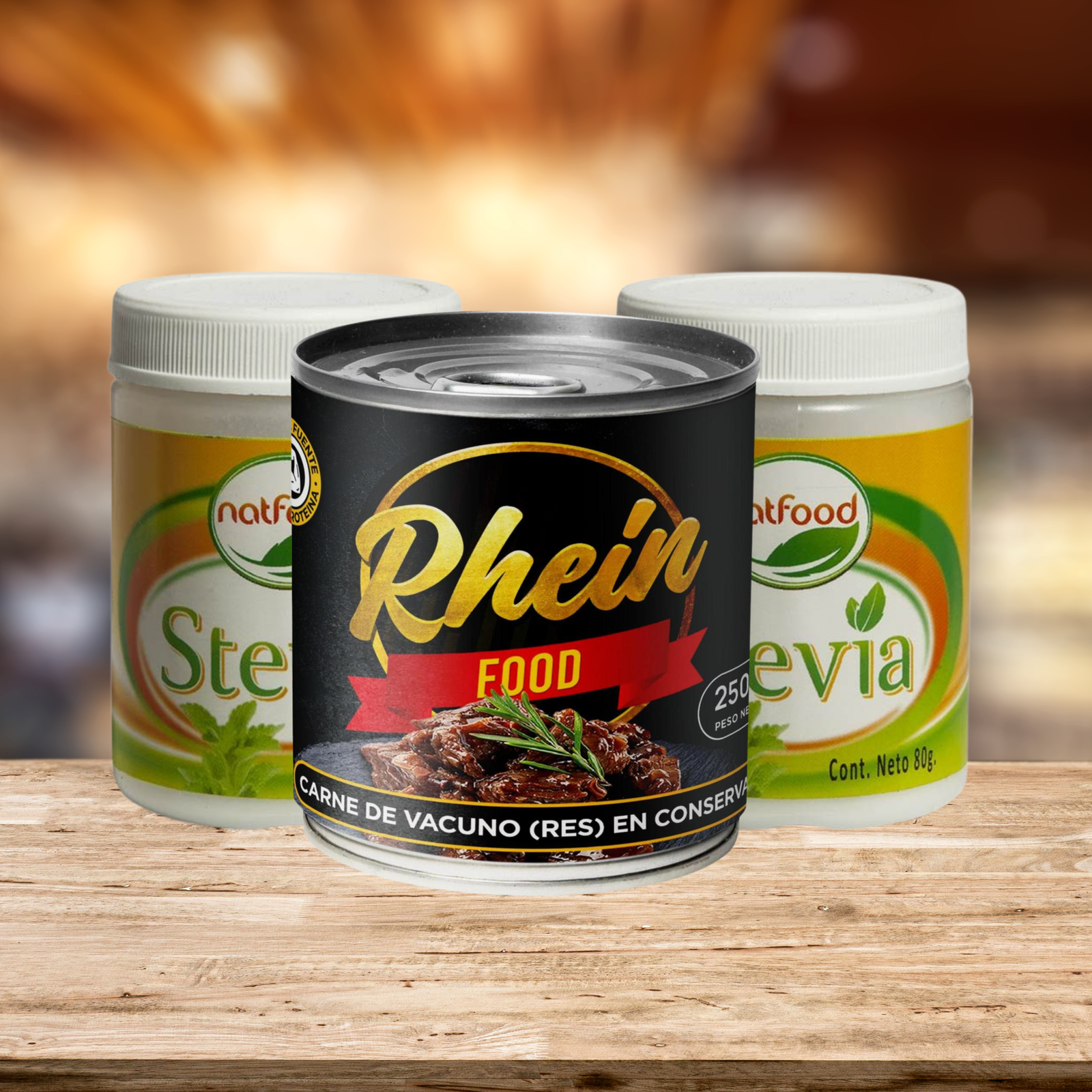 Pack Oferta Kairos ( 2 Stevia 80 gr + Carne de Vacuno en lata ) 1 Pack Oferta Kairos ( 2 Stevia 80 gr + Carne de Vacuno en lata )