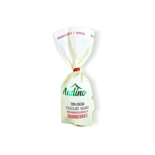 Chocoteja Andino 75% CRANBERRIES DÁTILES Alulosa Sin Azúcar 30g. 1 bon-bon-berries