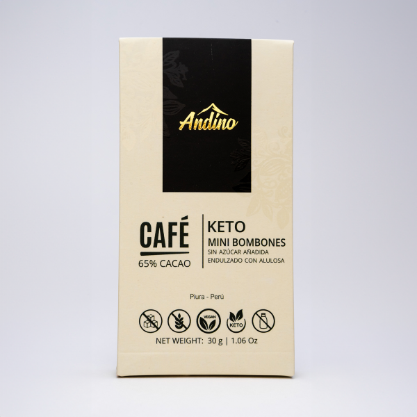 Andino Cafe Keto mini bombones 65% Cacao 30 gr 1 minicafe1